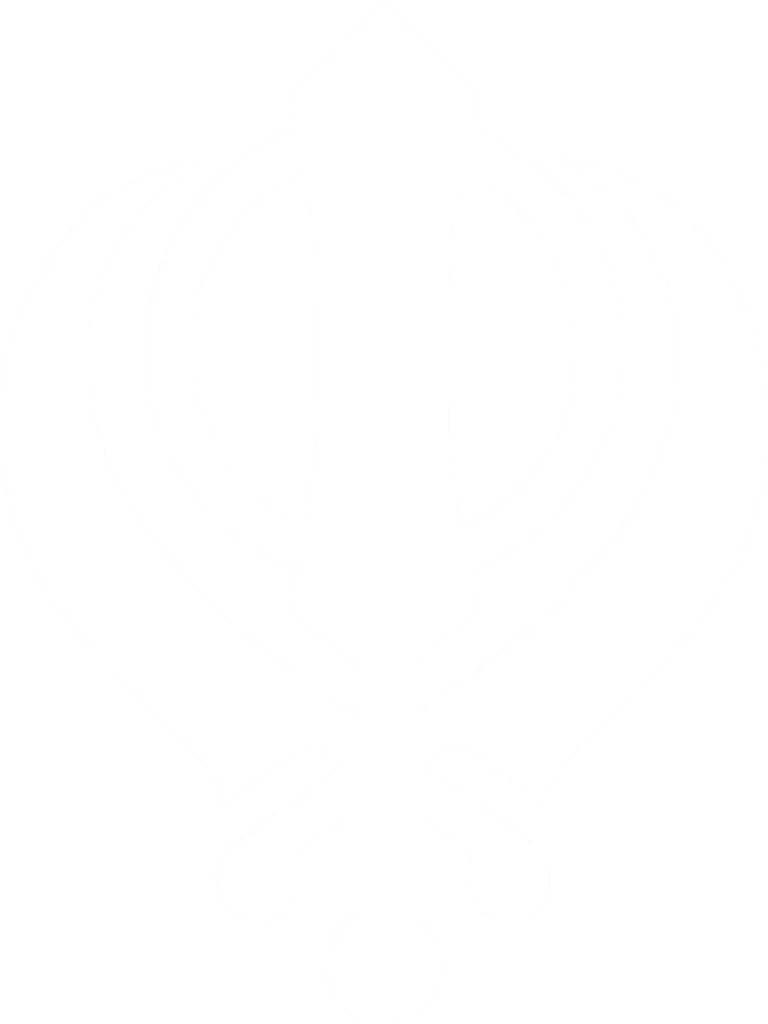 Sikh symbol white